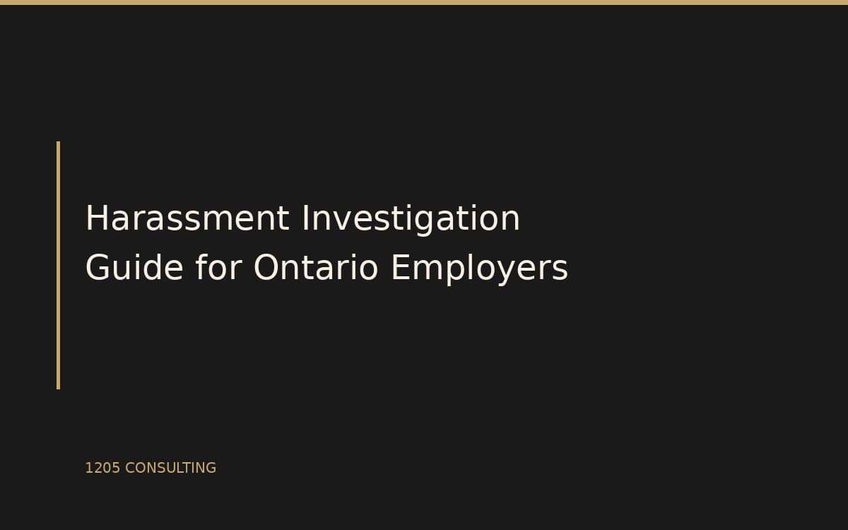 Workplace Bullying vs. Harassment in Ontario: What Your Investigation Must Address